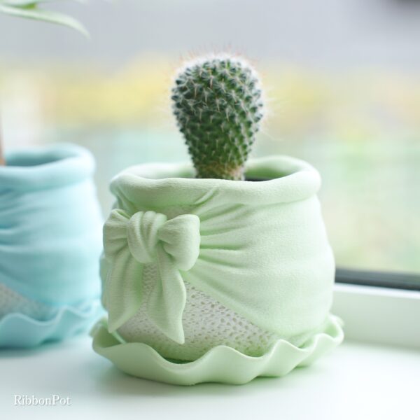 RibbonPot パステルミントの植栽イメージ