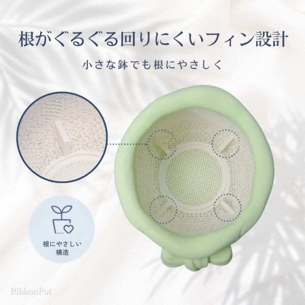 RibbonPot 根の回り込みを抑える内部フィン