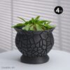 CrackOrb｜丸い植物・塊根植物向け 高通気3Dプリント球体鉢 3号・4号