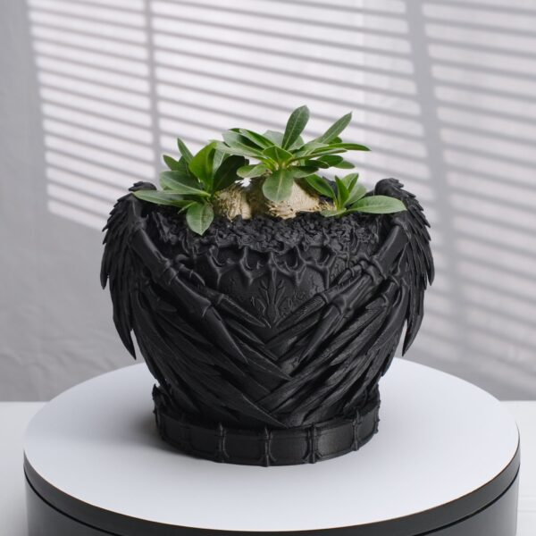 DevilBowl｜アガベ・塊根植物向け 悪魔の翼をまとう3Dプリント鉢 S・M・L