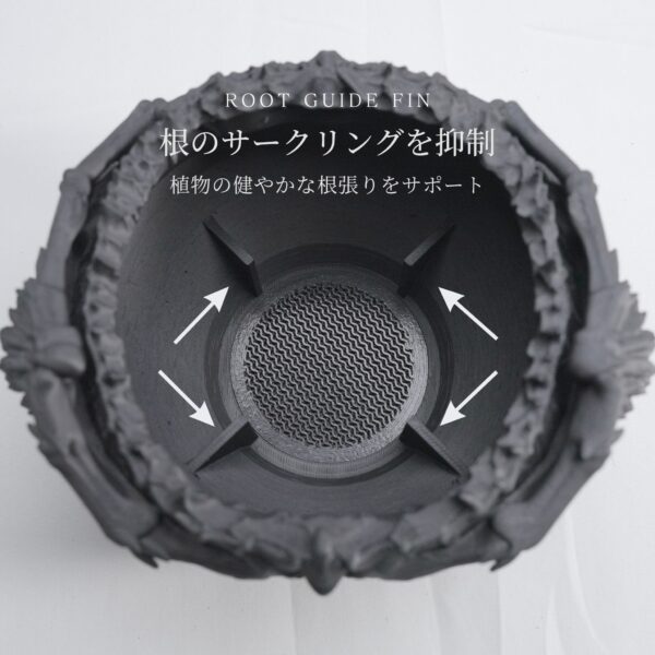 DevilBowl｜アガベ・塊根植物向け 悪魔の翼をまとう3Dプリント鉢 S・M・L