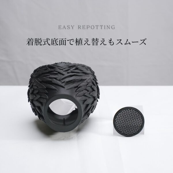 7 DevilPot|パキポディウム・塊根植物向け 悪魔の翼をまとう3Dプリント深鉢 S・M・L
